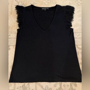Generation Love Black V-Neck Lace Tank Top